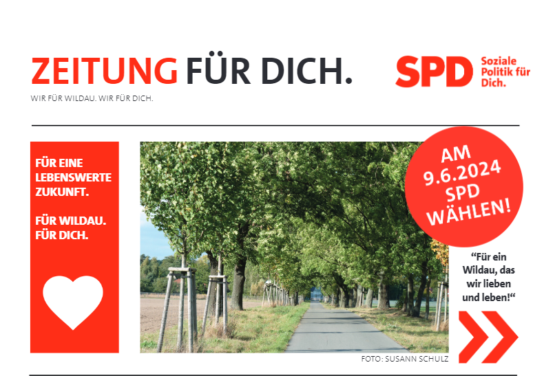 SPD-Wahlzeitung für Wildau: Unsere Pläne und Visionen